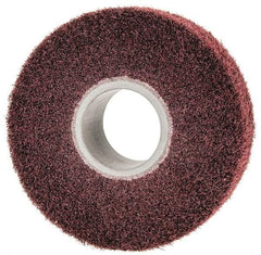 3M - 6" Diam Aluminum Oxide Finishing Flap Wheel - 2" Hole, 2" Wide, Density 7, Nonwoven, Medium Grade, 3,400 Max RPM - Exact Industrial Supply