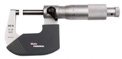 Mahr - 2 to 3" Range, 0.0001" Graduation, Mechanical Outside Micrometer - Ratchet Stop Thimble, Accurate to 0.0002" - Exact Industrial Supply