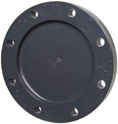 Value Collection - 8" Pipe, 13-1/2" OD, PVC Blind Pipe Flange - Schedule 80, Gray - Exact Industrial Supply