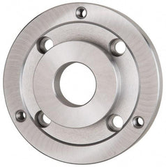 Bison - Adapter Back Plate for 10" Diam Self Centering Lathe Chucks - A2-8 Mount, 2.922" Through Hole Diam, 5.708mm ID, 9.84" OD, 1.07" Flange Height, Steel - Exact Industrial Supply