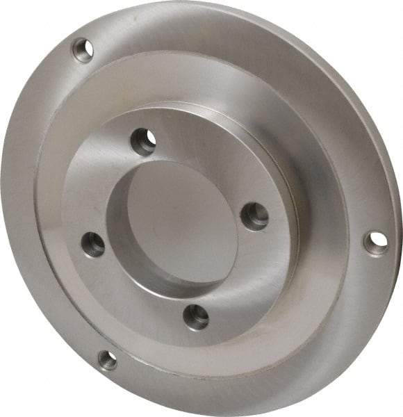 Bison - Adapter Back Plate for 12-1/2" Diam Self Centering Lathe Chucks - A2-6 Mount, 4.055" Through Hole Diam, 7.076mm ID, 12.04" OD, 3/4" Flange Height, Steel - Exact Industrial Supply