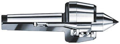 Rohm - MT6 Taper Shank, 4.13" Head Diam Carbide Tipped Live Center - 2,600 Max RPM, 3.22" Head Length, 1.9685" Point Diam, 2.264" Point Len, 3,960 Lb Max Workpc, 13.15" OAL, Standard Point - Exact Industrial Supply