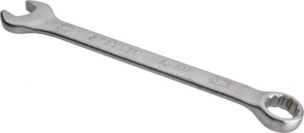 Stanley - 3/4" 12 Point Combination Wrench - 15° Head Angle, 9" OAL, Steel, Satin Finish - Exact Industrial Supply