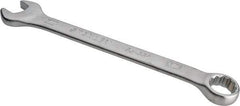Stanley - 3/4" 12 Point Combination Wrench - 15° Head Angle, 9" OAL, Steel, Satin Finish - Exact Industrial Supply
