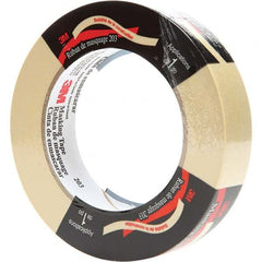 Masking Tape: 24 mm Wide, 55 m Long, 4.7 mil Thick, Beige Crepe Paper, Rubber Adhesive, 22 lb/in Tensile Strength