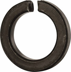 Value Collection - 1-5/8", 1.633" ID, 0.389" Thick Split Lock Washer - Grade 8 Spring Steel, Uncoated, 1.633" Min ID, 1.663" Max ID, 2.553" Max OD - Exact Industrial Supply