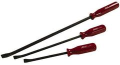 Made in USA - 3 Piece Pry Bar Set - Includes 12, 17 & 25" Lengths - Exact Industrial Supply
