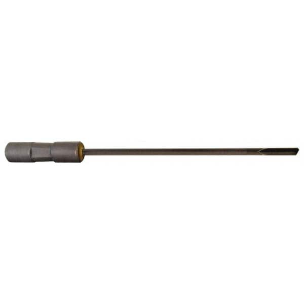 Made in USA - #33, 8" Flute Length, 7" Depth of Cut, Carbide-Tipped Shank, Single Flute Gun Drill - Exact Industrial Supply