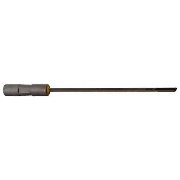 Made in USA - #39, 4" Flute Length, 3" Depth of Cut, Carbide-Tipped Shank, Single Flute Gun Drill - Exact Industrial Supply