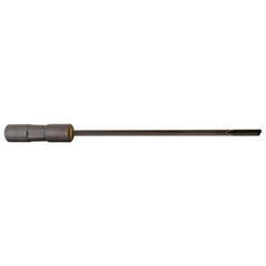 Made in USA - 27/64", 18" Flute Length, 19" Depth of Cut, Carbide-Tipped Shank, Single Flute Gun Drill - Exact Industrial Supply