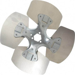 Made in USA - 10" Blade Diam, Commercial Fan Blade - Clockwise Rotation, 4 Blades - Exact Industrial Supply
