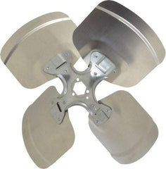 Made in USA - 14" Blade Diam, Commercial Fan Blade - Clockwise Rotation, 4 Blades - Exact Industrial Supply