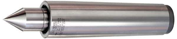 Royal Products - MT5 Taper Shank, 1-3/4" Head Diam 3,125 Lb Capacity Live Center - 4,500 Max RPM, 3/16" Head Length, 1.0938" Point Diam, 2" Point Len, 2,340 Lb Max Workpc, 8-1/16" OAL, Standard Point - Exact Industrial Supply
