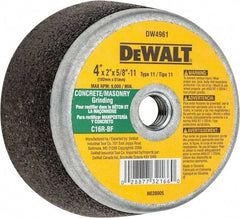 DeWALT - 4" Diam, 2" Overall Thickness, 16 Grit, Type 11 Tool & Cutter Grinding Wheel - Very Coarse Grade, Silicon Carbide, R Hardness, 9,000 RPM - Exact Industrial Supply