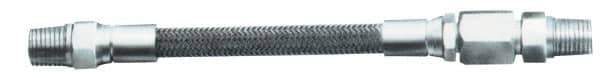 Made in USA - 1/2" ID x 0.79" OD x 12' OAL, Nitrogen Hose - -450 to 1500°F, 4.88" Bend Radius, 1/2" Fitting - Exact Industrial Supply