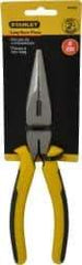 Stanley - 8-1/4" OAL, Cutting Pliers - 2-29/64" Jaw Length x 15/16" Jaw Width, Long Nose Head, Molded Plastic Handle - Exact Industrial Supply
