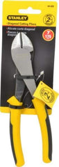 Stanley - 7" OAL, Cutting Pliers - 13/16" Jaw Length x 1-7/64" Jaw Width, Round Head, Thermo Plastic Elastomer (TPE) Handle - Exact Industrial Supply