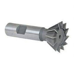 Keo - 1-3/8" Diam x 9/16" Width of Cut, 60° Included Angle, Cobalt Dovetail Cutter - 5/8" Shank Diam, 2-7/8" Overall Length, Weldon Flat, Uncoated - Exact Industrial Supply