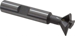 Keo - 3/4" Diam x 1/4" Width of Cut, 45° Included Angle, Carbide-Tipped Dovetail Cutter - 3/8" Shank Diam, 2-1/4" Overall Length, 0.02" Corner Radius, Weldon Flat, Uncoated - Exact Industrial Supply