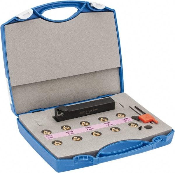 Carmex - External Thread, 3/4" Shank Width x 3/4" Shank Height Indexable Threading Toolholder - 16E Insert Compatibility, CLRVVAL Toolholder - Exact Industrial Supply