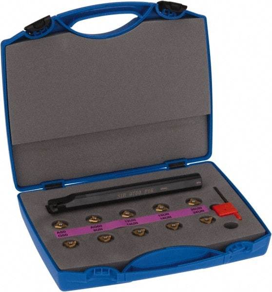 Carmex - Internal Thread, 3/4" Shank Width x 3/4" Shank Height Indexable Threading Toolholder - 16I Insert Compatibility - Exact Industrial Supply