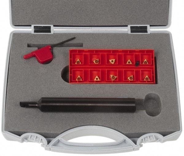 Carmex - Right Hand Cut, 5/8" Shank Width x 5/8" Shank Height Indexable Threading Toolholder - 5" OAL, 08 IR A60 Insert Compatibility, KM Toolholder - Exact Industrial Supply