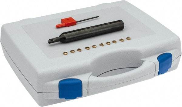 Carmex - Right Hand Cut, 1/2" Shank Width x 1/2" Shank Height Indexable Threading Toolholder - 4" OAL, 06 IR A60 Insert Compatibility, KU Toolholder, Series SIR - Exact Industrial Supply