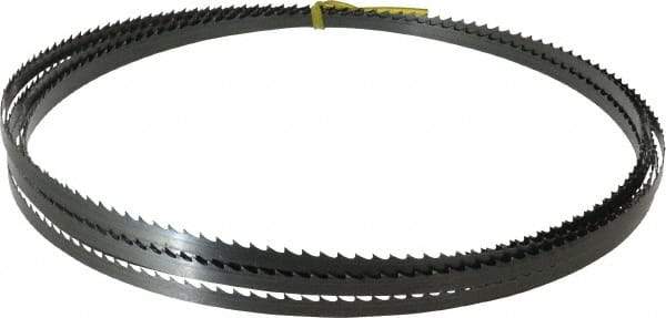 Starrett - 4 TPI, 19' 6" Long x 3/8" Wide x 0.025" Thick, Welded Band Saw Blade - Carbon Steel, Toothed Edge, Raker Tooth Set, Flexible Back, Contour Cutting - Exact Industrial Supply