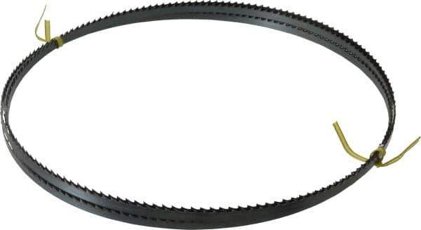Starrett - 4 TPI, 16' Long x 3/8" Wide x 0.025" Thick, Welded Band Saw Blade - Carbon Steel, Toothed Edge, Raker Tooth Set, Flexible Back, Contour Cutting - Exact Industrial Supply