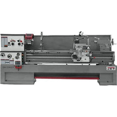 Jet - 22" Swing, 80" Between Centers, 230/460 Volt, Triple Phase Engine Lathe - 7MT Taper, 10 hp, 25 to 1,800 RPM, 3-1/8" Bore Diam, 40" Deep x 48-7/8" High x 136-1/8" Long - Exact Industrial Supply