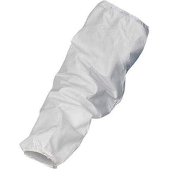 KleenGuard - Size Universal, White Kleenguard Disposable Sleeve - 18" Long Sleeve, Elastic Opening at Both Ends - Exact Industrial Supply