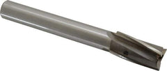 Value Collection - 25/32" Diam, 5/8" Shank, Diam, 3 Flutes, Straight Shank, Interchangeable Pilot Counterbore - 5-3/8" OAL, 3-7/8" OAL Shank, Bright Finish, High Speed Steel - Exact Industrial Supply