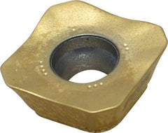 Seco - SEMX1204 M15 Grade F40M Carbide Milling Insert - TiAlN/TiN Finish, 0.187" Thick, 1/2" Inscribed Circle