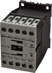 Eaton Cutler-Hammer - 3 Pole, 24 to 27 Coil VDC, 20 Amp, Nonreversible Open Enclosure IEC Contactor - 1 Phase hp: 0.25 at 115 V, 0.75 at 200 V, 1 at 230 V, 3 Phase hp: 1.5 at 200 V, 2 at 230 V, 3 at 460 V, 5 at 575 V, 7 Amp Inductive Load Rating Listed - Exact Industrial Supply