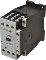 Eaton Cutler-Hammer - 3 Pole, 24 to 27 Coil VDC, 40 Amp, Nonreversible Open Enclosure IEC Contactor - 1 Phase hp: 2 at 115 V, 3 at 200 V, 5 at 230 V, 3 Phase hp: 10 at 230 V, 15 at 460 V, 20 at 575 V, 7.5 at 200 V, 25 Amp Inductive Load Rating Listed - Exact Industrial Supply