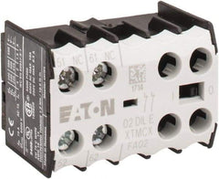 Eaton Cutler-Hammer - 6 to 9 Amp, Contactor Front Mount Auxiliary Contact - For Use with Miniature Contactor and XTRM Miniature Control Relay - Exact Industrial Supply