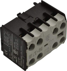 Eaton Cutler-Hammer - 6 to 9 Amp, Contactor Front Mount Auxiliary Contact - For Use with Miniature Contactor and XTRM Miniature Control Relay - Exact Industrial Supply