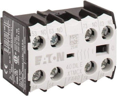 Eaton Cutler-Hammer - 6 to 9 Amp, Contactor Front Mount Auxiliary Contact - For Use with Miniature Contactor and XTRM Miniature Control Relay - Exact Industrial Supply