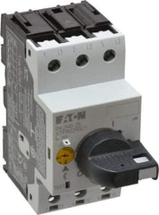 Eaton Cutler-Hammer - 25 Amp, IEC, Open Pushbutton Manual Motor Starter - 45mm Wide x 94mm Deep x 3.6667" High, 15 hp at 480 V, 20 hp at 600 V & 7-1/2 hp at 240 V, CE Approved, CSA Certified, DIN VDE, EN/IEC, UL 508 Type E Compliant & UL Listed - Exact Industrial Supply