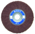 6 x 1 x 1" - 120 Grit - Aluminum Oxide - Non-Woven Flap Wheel - Exact Industrial Supply