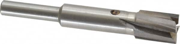 Value Collection - 15/32" Diam, 1/4" Shank, Diam, 4 Flutes, Straight Shank, Interchangeable Pilot Counterbore - Exact Industrial Supply