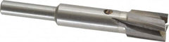 Value Collection - 15/32" Diam, 1/4" Shank, Diam, 4 Flutes, Straight Shank, Interchangeable Pilot Counterbore - Exact Industrial Supply