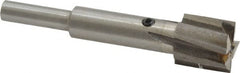 Value Collection - 19/32" Diam, 1/4" Shank, Diam, 4 Flutes, Straight Shank, Interchangeable Pilot Counterbore - Exact Industrial Supply