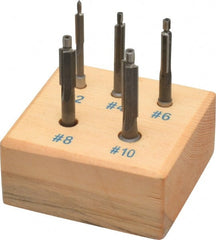 Value Collection - #10 to #2 Wire Fillister Head Screw Compatible, High Speed Steel, Solid Pilot Counterbore Set - Exact Industrial Supply