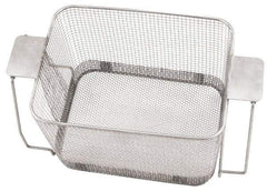 CREST ULTRASONIC - Stainless Steel Parts Washer Basket - 177.8mm High x 215.9mm Wide x 11" Long, Use with Ultrasonic Cleaners - Exact Industrial Supply