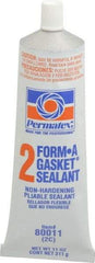 Permatex - 11 oz Tube Black Rosin Gasket Sealant - -65 to 400°F Operating Temp, 24 hr Full Cure Time - Exact Industrial Supply