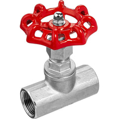 Globe Valves; Type: Integral Globe Valve; End Connection: Threaded; Body Material: Stainless Steel; WOG Rating (psi): 200; Handle Type: Wheel; WSP Rating (psi): 16; Handle Material: Cast Iron; Overall Length: 0.50; Maximum Working Pressure: 200.000; Minim