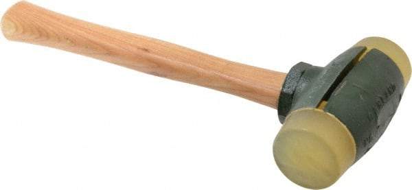 Garland - 4 Lb Head 2" Face Urethane Split Head Hammer - Wood Handle - Exact Industrial Supply