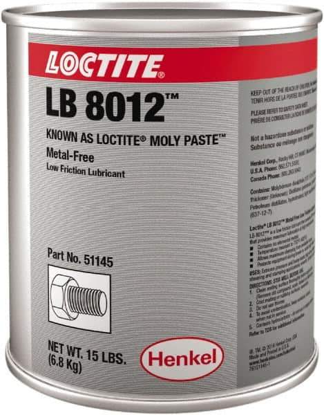 Loctite - 15 Lb Can General Purpose Anti-Seize Lubricant - Molybdenum Disulfide, 750°F, Black - Exact Industrial Supply
