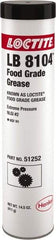 Loctite - 14.5 oz Cartridge Aluminum Complex Extreme Pressure Grease - White, Food Grade & Extreme Pressure, 450°F Max Temp, - Exact Industrial Supply